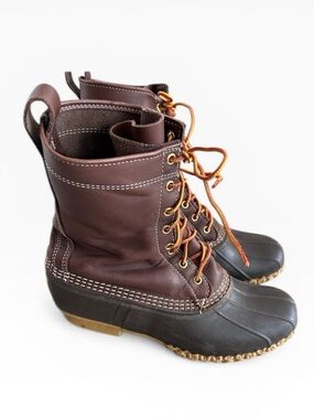 L.L. Bean Duck Boots Brown & Black Size 10